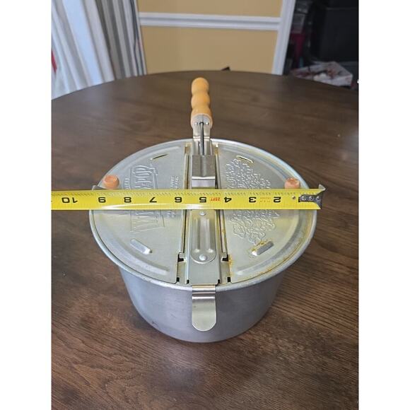 Genuine Whirley Pop Popcorn Maker Popper Stovetop Hand Crank Wooden Handle - Picture 16 of 16